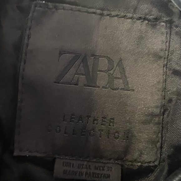 Zara Black Leather Jacket - Picture 5 of 13